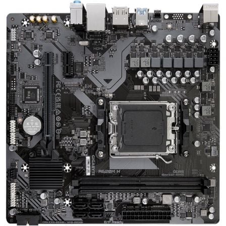 Gigabyte Placa Base A620M H (A620) Socket AM5 Micro ATX - Compatible Ryzen 7000/8000/9000, DDR5, PCIe 4.0, M.2, LAN GbE, DisplayPort/HDMI